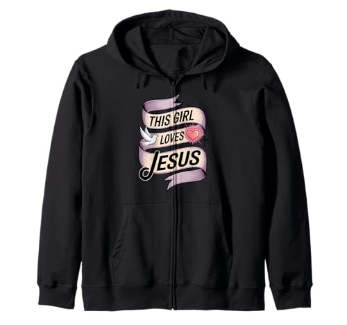 Dieses Mädchen liebt Jesus Christliches Mädchen Jesus Kapuzenjacke Dieses Mädchen liebt Jesus Christliches Mädchen Jesus Kapuzenjacke von Jesus Designs for Girls Who Love Christ