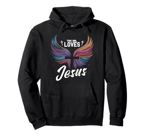 Dieses Mädchen liebt Jesus Christliches Mädchen Jesus Pullover Hoodie von Jesus Designs for Girls Who Love Christ