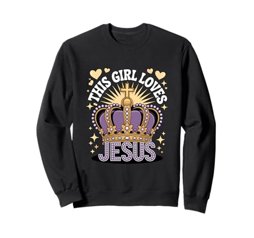 Dieses Mädchen liebt Jesus Christliches Mädchen Jesus Sweatshirt von Jesus Designs for Girls Who Love Christ