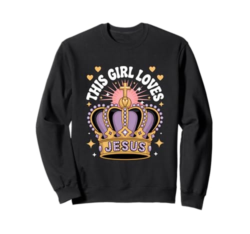Dieses Mädchen liebt Jesus Christliches Mädchen Jesus Sweatshirt von Jesus Designs for Girls Who Love Christ