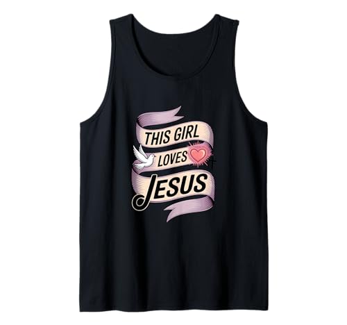 Dieses Mädchen liebt Jesus Christliches Mädchen Jesus Tank Top von Jesus Designs for Girls Who Love Christ