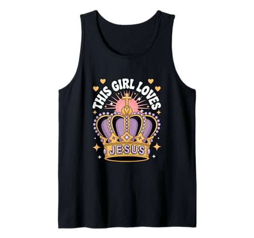 Dieses Mädchen liebt Jesus Christliches Mädchen Jesus Tank Top von Jesus Designs for Girls Who Love Christ