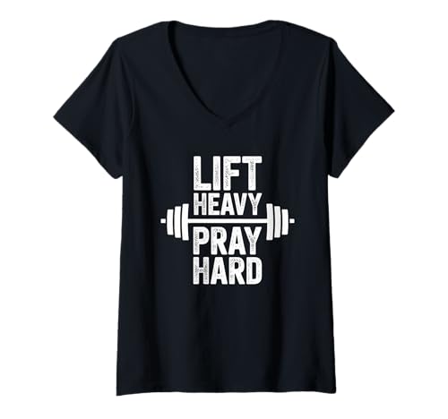 Damen Jesus Tshirt Fitness Gym Christentum Christ Cross Kreuz T-Shirt mit V-Ausschnitt Damen Jesus Tshirt Fitness Gym Christentum Christ Cross Kreuz T-Shirt mit V-Ausschnitt von Jesus Geschenk Christentum Bibel Kirche Fitness