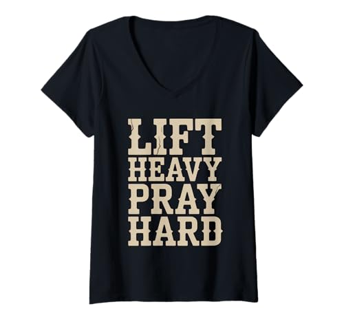 Damen Jesus Tshirt Fitness Gym Christentum Christ Cross Kreuz T-Shirt mit V-Ausschnitt Damen Jesus Tshirt Fitness Gym Christentum Christ Cross Kreuz T-Shirt mit V-Ausschnitt von Jesus Geschenk Christentum Bibel Kirche Fitness