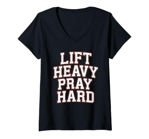 Damen Jesus Tshirt Fitness Gym Christentum Christ Cross Kreuz T-Shirt mit V-Ausschnitt Damen Jesus Tshirt Fitness Gym Christentum Christ Cross Kreuz T-Shirt mit V-Ausschnitt von Jesus Geschenk Christentum Bibel Kirche Fitness