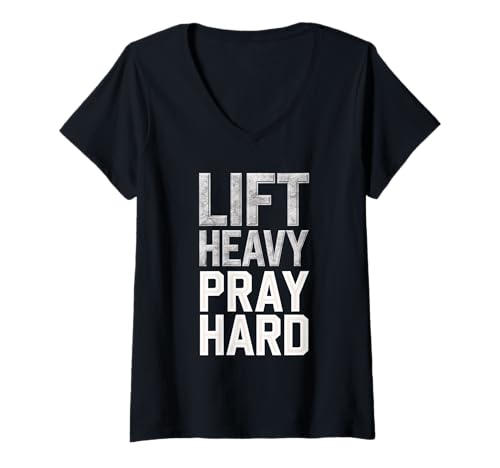 Damen Jesus Tshirt Fitness Gym Christentum Christ Cross Kreuz T-Shirt mit V-Ausschnitt Damen Jesus Tshirt Fitness Gym Christentum Christ Cross Kreuz T-Shirt mit V-Ausschnitt von Jesus Geschenk Christentum Bibel Kirche Fitness