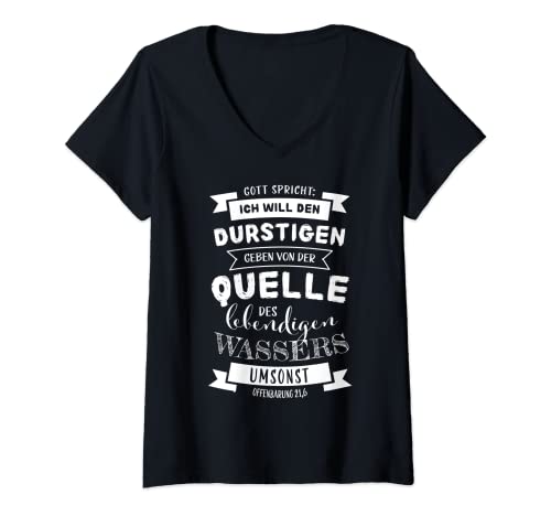 Damen Jesus Gott Bibel Bibelvers Lobpreis Christlicher Spruch T-Shirt mit V-Ausschnitt Damen Jesus Gott Bibel Bibelvers Lobpreis Christlicher Spruch T-Shirt mit V-Ausschnitt von Jesus Gott Kirche Bibel Christliche Geschenke