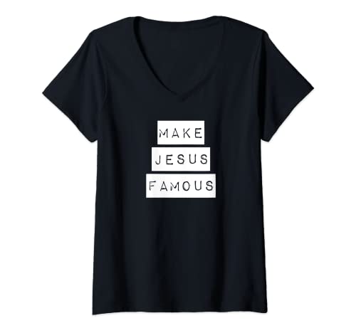 Damen Jesus Loves You Damen Retro Vintage Stil Grafik Design T-Shirt mit V-Ausschnitt Damen Jesus Loves You Damen Retro Vintage Stil Grafik Design T-Shirt mit V-Ausschnitt von Jesus Loves You