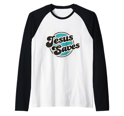 Jesus rettet, Männer, Frauen, Jugendliche und Mädchen Raglan Jesus rettet, Männer, Frauen, Jugendliche und Mädchen Raglan von Jesus Saves, Christian Faith