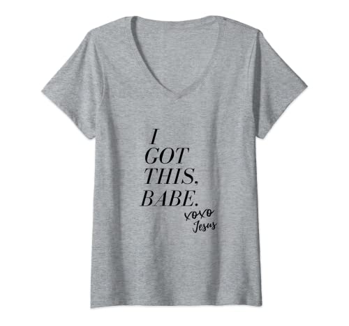 Damen Ich habe dieses Baby, liebe Jesus T-Shirt mit V-Ausschnitt Damen Ich habe dieses Baby, liebe Jesus T-Shirt mit V-Ausschnitt von Jesus Wear
