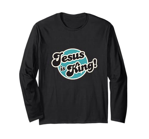 Jesus ist König, Männer, Frauen und Jugend Langarmshirt Jesus ist König, Männer, Frauen und Jugend Langarmshirt von Jesus is King, Retro