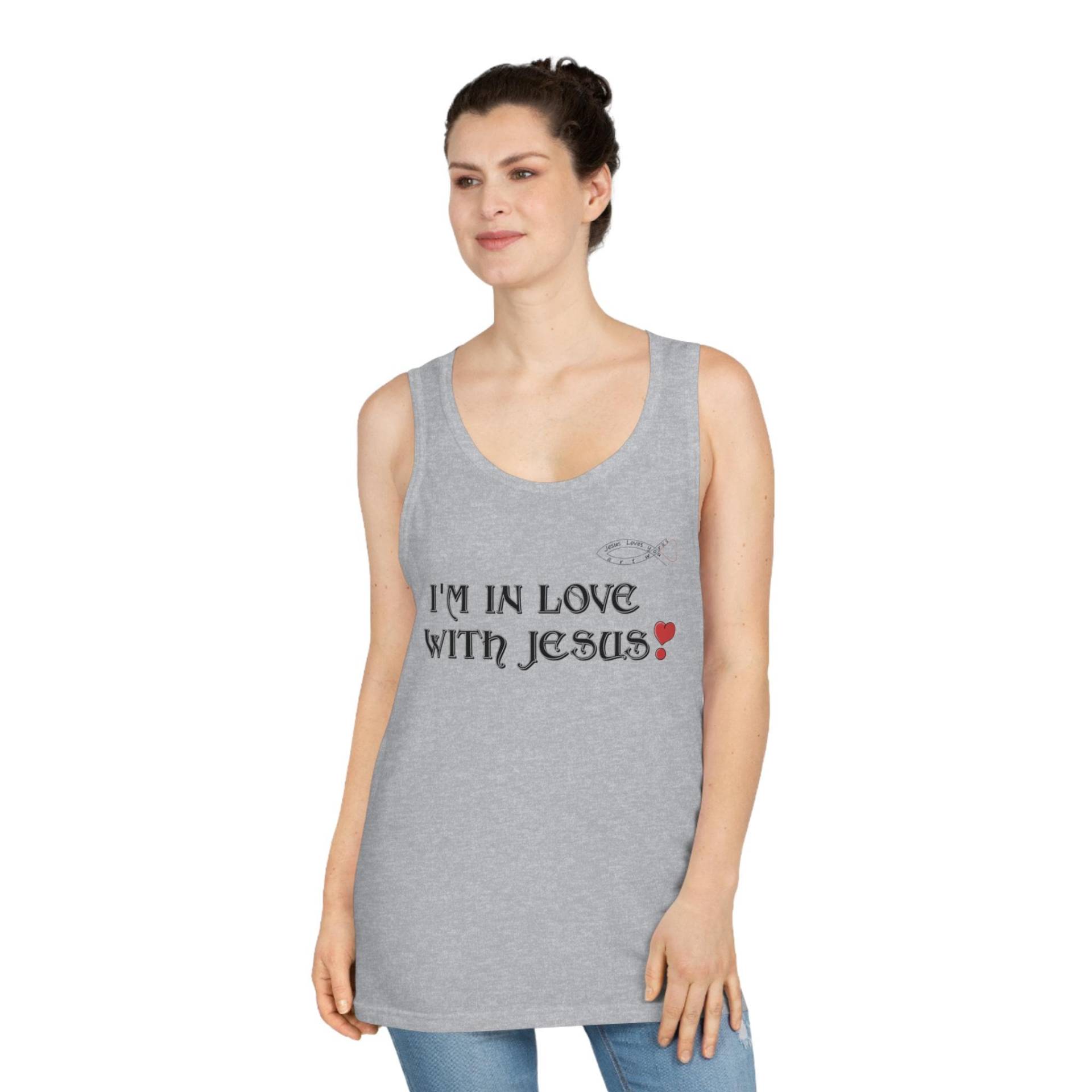 Christliches Tank Top Unisex, I'm in Love With Jesus, Religiöse Kleidung, Kirchen Shirt, Kleidung Für Gläubige, Christliches Geschenk von Jesuslovesyouartwork