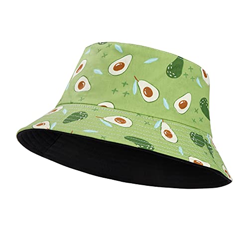 Jesustree Fischerhut Unisex Faltbar Druck Bucket Hat, Atmungsaktiv Baumwolle Weich Eimerhut Sonnenhut für Urlaub Reise Wandern Camping Strand 56-58cm(Grün) von Jesustree