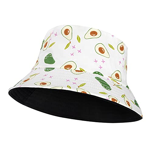 Jesustree Fischerhut Unisex Faltbar Druck Bucket Hat, Atmungsaktiv Baumwolle Weich Eimerhut Sonnenhut für Urlaub Reise Wandern Camping Strand 56-58cm(Weiß) von Jesustree
