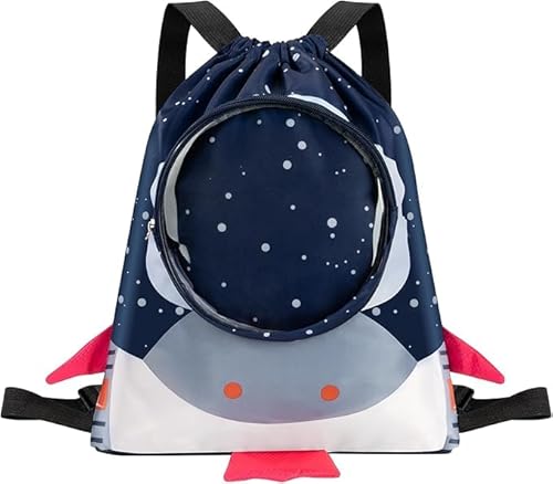 Jesustree Rucksack mit Kordelzug für Mädchen und Jungen Wasserdicht Turnbeutel Trocken-Nass Trennung Drawstring Bag Sporttasche für Schwimm, Strand von Jesustree