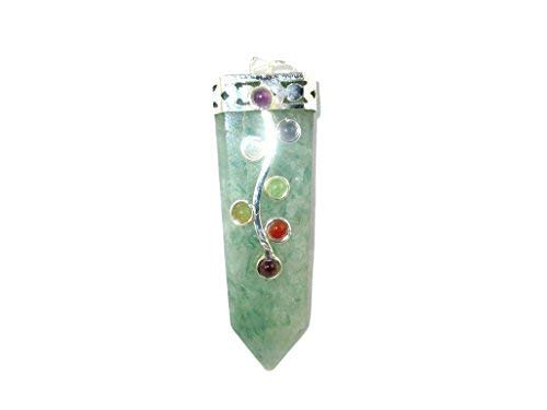 Jet International Neue grüne Aventurin Flache Chakra Anhänger Stein Cabochons Broschüre Kristalltherapie 2 Zoll Ca. Bild ist nur eine Referenz von Jet International