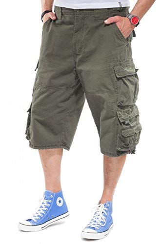 Jet Lag Herren Cargo Shorts Modell 007 B Short in vielen Farben, Größe:M, Farbe:Oliv von Jet Lag