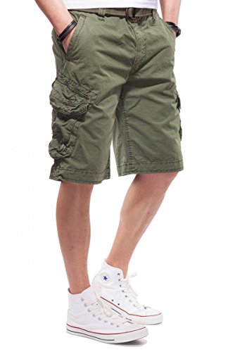 Jet Lag Cargo Shorts Take Off 3 Modell 16 in schwarz, Olive, Stone, Cement, Gold und Camouflage, Größe:W33, Farbe:Oliv, Stil:Cargoshorts von Jet Lag