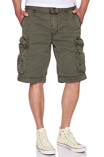 Jet Lag Cargo Shorts mit Gürtel Take Off 8 in vielen Farben, Größe:W33, Farbe:Oliv von Jet Lag