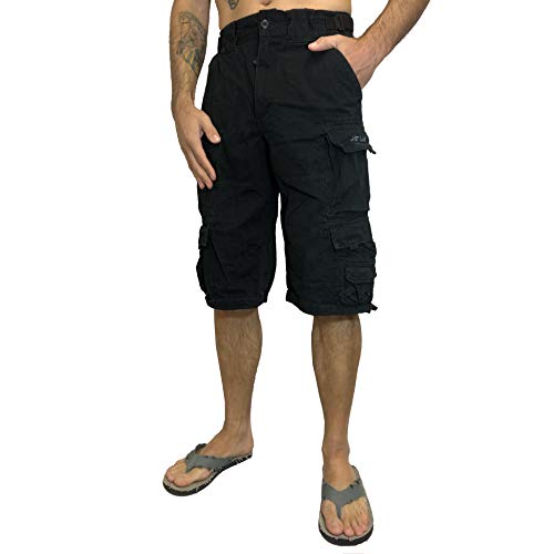 Jet Lag Cargo Shorts 007 B mit Seitentaschen in schwarz von Jet Lag