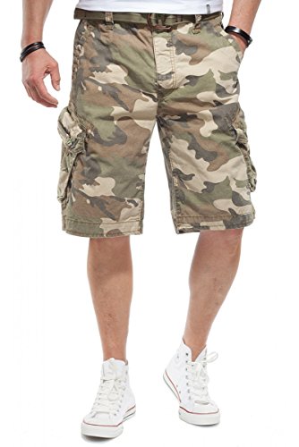 Jet Lag Cargo Shorts Take Off 3 Modell 16 in schwarz, Olive, Stone, Cement, Gold und Camouflage, Größe:W32, Stil:Cargoshorts, Farbe:Camouflage von Jet Lag