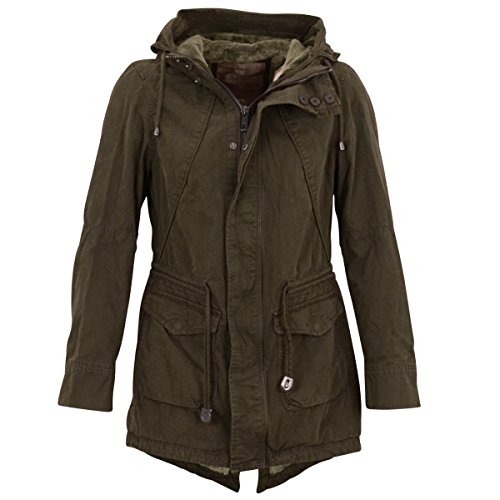 Jet Lag Damen Parka Jacke YM-60 B XL-Kapuze black olive M von Jet Lag