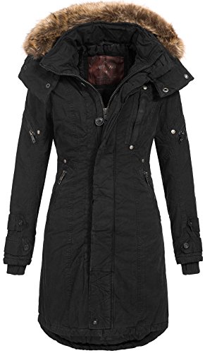 Jet Lag Damen Winterparka Jacke SW-61 Fellkapuze black S von Jet Lag