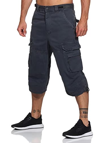 Jet Lag Herren 3/4 Cargo Shorts Safety B Kurze Hose mit Seitentaschen Asphalt XXL von Jet Lag