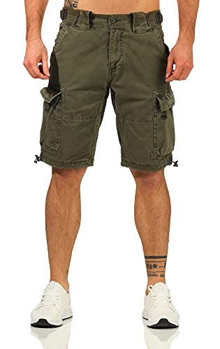 Jet Lag Herren Cargo Shorts 21-753, Farbe:Oliv, Größe:3XL von Jet Lag