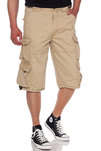 Jet Lag Herren Cargo Shorts Modell 007 B Short in vielen Farben, Farbe:Beige, Größe:3XL von Jet Lag