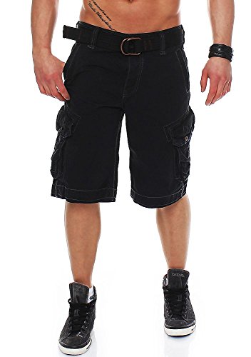 Jet Lag Herren Cargo Shorts Take off 3 (16) mit Gürtel black W31 von Jet Lag