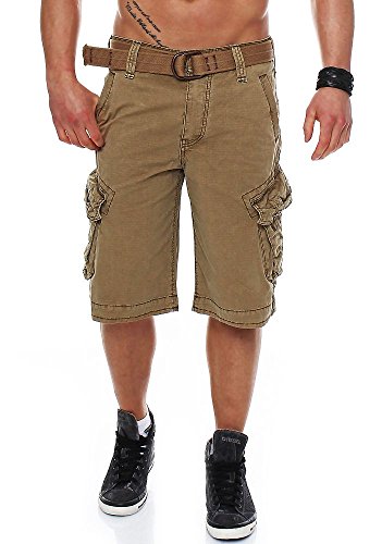 Jet Lag Herren Cargo Shorts Take off 3 (16) mit Gürtel gold W40 von Jet Lag