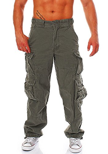 Jet Lag Herren Cargohose 007 Oliv 3XL/30 von Jet Lag