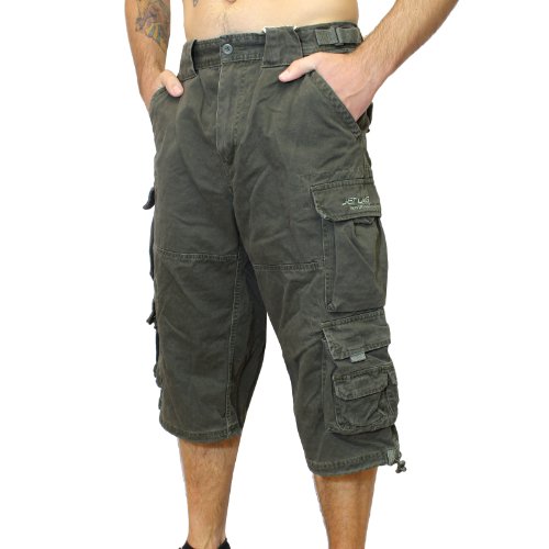 Jet Lag Short 007 S kurze 3/4 Hose Bermuda Short in olive beige schwarz Jeans blau von Jet Lag