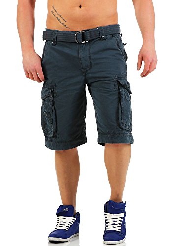 JetLag Herren Baumwoll Cargo Shorts Take off 8 knielang Canvas-Gürtel navy W34 JetLag Herren Baumwoll Cargo Shorts Take off 8 knielang Canvas-Gürtel navy W34 von Jet Lag
