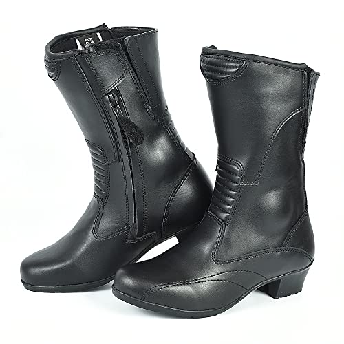 Jet Damen Motorradstiefel Leder Wasserdicht Reflexeinsätze Flexible Passform FIORE (EU 38) von Jet