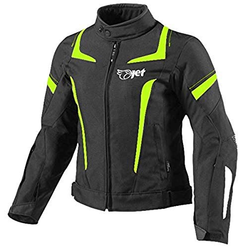 Jet Motorcycle Motorradjacke Frauen Damen Sommer Winter Gepanzerte Textilwasserdichte ELEKTRA (L (12/14), Flur) von Jet