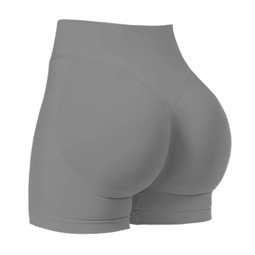 Jetjoy Damen Sport Shorts Impact Nahtlose Auswirkungen Workout Shorts 4.5" Scrunch Butt Lifting Gym Radlerhose Laufen Kurze Sporthose von Jetjoy