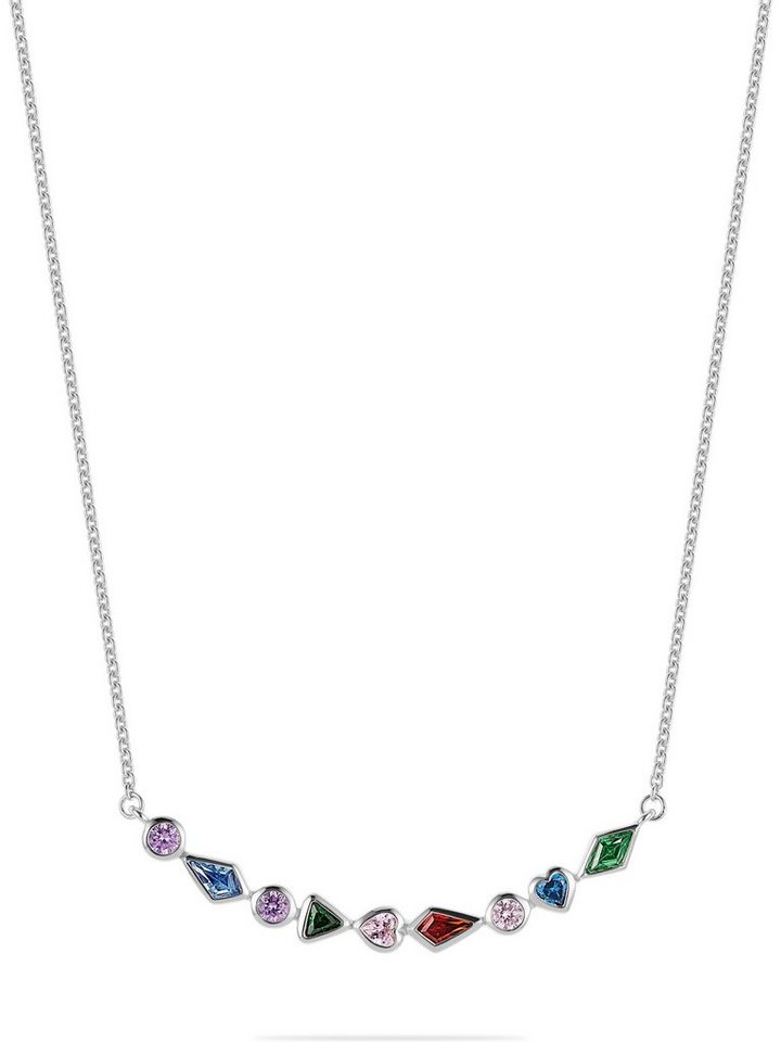 JETTE Silberkette JETTE Damen-Kette 925er Silber 9 Zirkonia, KALEIDOSCOPE OF LOVE von Jette
