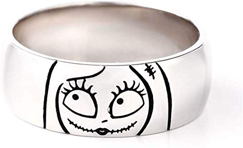 Jeulia Jack Paar Ringe 925 Sterling Silber Frauen Männer Band Set Halloween Schmuck Jubiläum Versprechen Ringe für Sie und Ihn mit Schmuck Geschenkbox (Sally, 60 (19.0)) von Jeulia
