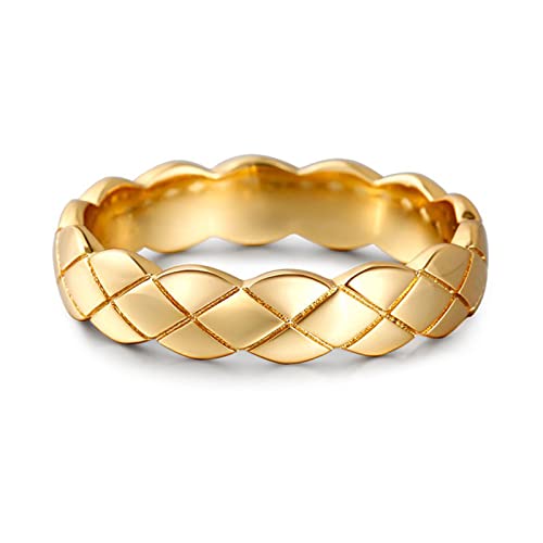 Sterling Silber Geometrisches Ehering Band:Damen Herren Vergoldet Zirkonia Promise Verlobung Ringe Frauen Anniversary Jahrestag Schmuck Memoirering für Braut (63（20.2）, Herren-Gold) von Jeulia