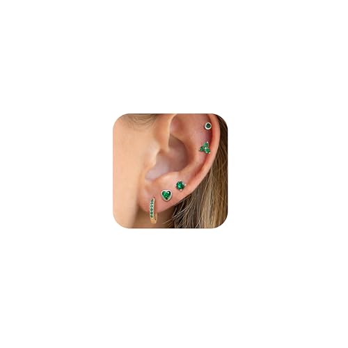 JeweBella 5 Paar Ohrringe Silber für Damen Mädchen Ohrringe Set Rosa/Grün/Blau/Lila Ohrstecker Creolen Silber 925 Pfosten Earrings Stapelbar Ohrringe Silber Creolen Ohrringe Set für Kinder Frauen JeweBella 5 Paar Ohrringe Silber für Damen Mädchen Ohrringe Set Rosa/Grün/Blau/Lila Ohrstecker Creolen Silber 925 Pfosten Earrings Stapelbar Ohrringe Silber Creolen Ohrringe Set für Kinder Frauen von JeweBella