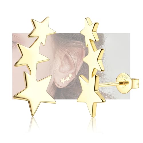 JeweBella Stern Ohrringe Silber 925 Damen Mädchen Hypoallergene Ohrringe Silber 925 Stecker Klein Stern Ohrstecker Silber/Gold/Roségold Gesundheitsstecker Ohrringe Mädchen Kinder Schmuck Geschenke JeweBella Stern Ohrringe Silber 925 Damen Mädchen Hypoallergene Ohrringe Silber 925 Stecker Klein Stern Ohrstecker Silber/Gold/Roségold Gesundheitsstecker Ohrringe Mädchen Kinder Schmuck Geschenke von JeweBella
