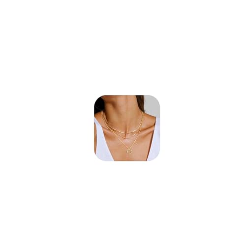 JeweBella 3 PCS Kette Damen 14K Gold Halskette mit Zirkonia Herz Perlen Kreuz Anhänger Kette Gold Damen Silberkette Schlangenkette Edelstahl Choker Kette Goldschmuck mit Geschenk Box JeweBella 3 PCS Kette Damen 14K Gold Halskette mit Zirkonia Herz Perlen Kreuz Anhänger Kette Gold Damen Silberkette Schlangenkette Edelstahl Choker Kette Goldschmuck mit Geschenk Box von JeweBella