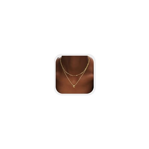 JeweBella 18K Vergoldete Kette mit Buchstaben für Damen Kette mit Namen Anhänger Layering Kette Damen Personalisierte Kette Gold Für Damen Mädchen Beste Freundin Geschenk Schmuck Halskette Damen Gold JeweBella 18K Vergoldete Kette mit Buchstaben für Damen Kette mit Namen Anhänger Layering Kette Damen Personalisierte Kette Gold Für Damen Mädchen Beste Freundin Geschenk Schmuck Halskette Damen Gold von JeweBella