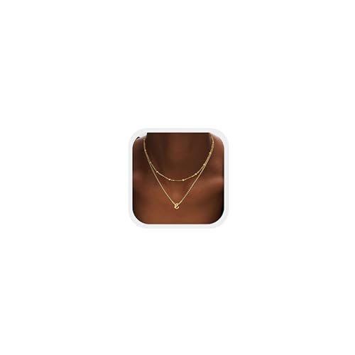 JeweBella 18K Vergoldete Kette mit Buchstaben für Damen Kette mit Namen Anhänger Layering Kette Damen Personalisierte Kette Gold Für Damen Mädchen Beste Freundin Geschenk Schmuck Halskette Damen Gold JeweBella 18K Vergoldete Kette mit Buchstaben für Damen Kette mit Namen Anhänger Layering Kette Damen Personalisierte Kette Gold Für Damen Mädchen Beste Freundin Geschenk Schmuck Halskette Damen Gold von JeweBella