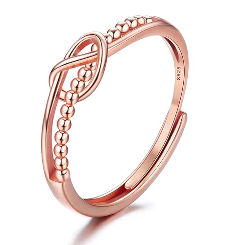JeweBella Ringe Frauen Silber 925, Ring Silber 925 Damen, Verstellbare Liebesknoten Silber Verlobungsring, 925 Sterling Silber Finger Ring Damen Versprechen Ringe Schmuckgeschenke Silber/Gold/Roségold JeweBella Ringe Frauen Silber 925, Ring Silber 925 Damen, Verstellbare Liebesknoten Silber Verlobungsring, 925 Sterling Silber Finger Ring Damen Versprechen Ringe Schmuckgeschenke Silber/Gold/Roségold von JeweBella