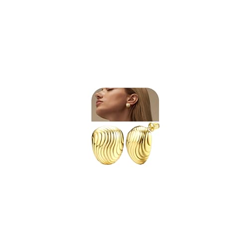 JeweBella Hypoallergen Ohrringe Gold für Damen 18K Gold Plated Chunky Statement Ohrringe Silber 925 Pfosten Ohrstecker Gold Ohrringe Frauen Groß Ohrringe Gold Damen Modeschmuck JeweBella Hypoallergen Ohrringe Gold für Damen 18K Gold Plated Chunky Statement Ohrringe Silber 925 Pfosten Ohrstecker Gold Ohrringe Frauen Groß Ohrringe Gold Damen Modeschmuck von JeweBella