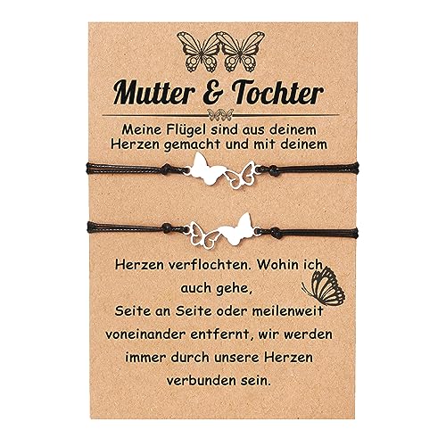 Jeweidea Armband Schulkind Armband Freundschaft Beste Freundin Armband für 2 Mutter Tochter Armband Mädchen Mama Tochter Partnerlook Tochter Geschenke von Mama Schulkind Schwester Geschenk von Jeweidea