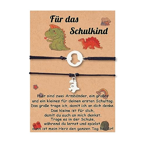 Jeweidea Armband Schulkind Armband Freundschaft Beste Freundin Armband für 2 Mutter Tochter Armband Mädchen Mama Tochter Partnerlook Tochter Geschenke von Mama Schulkind Schwester Geschenk von Jeweidea